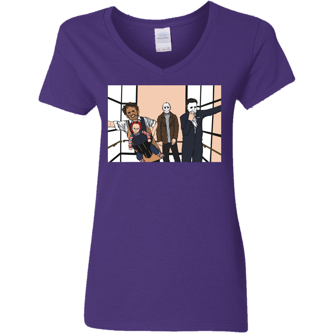 T-Shirts Purple / S Horror Pack Women's V-Neck T-Shirt