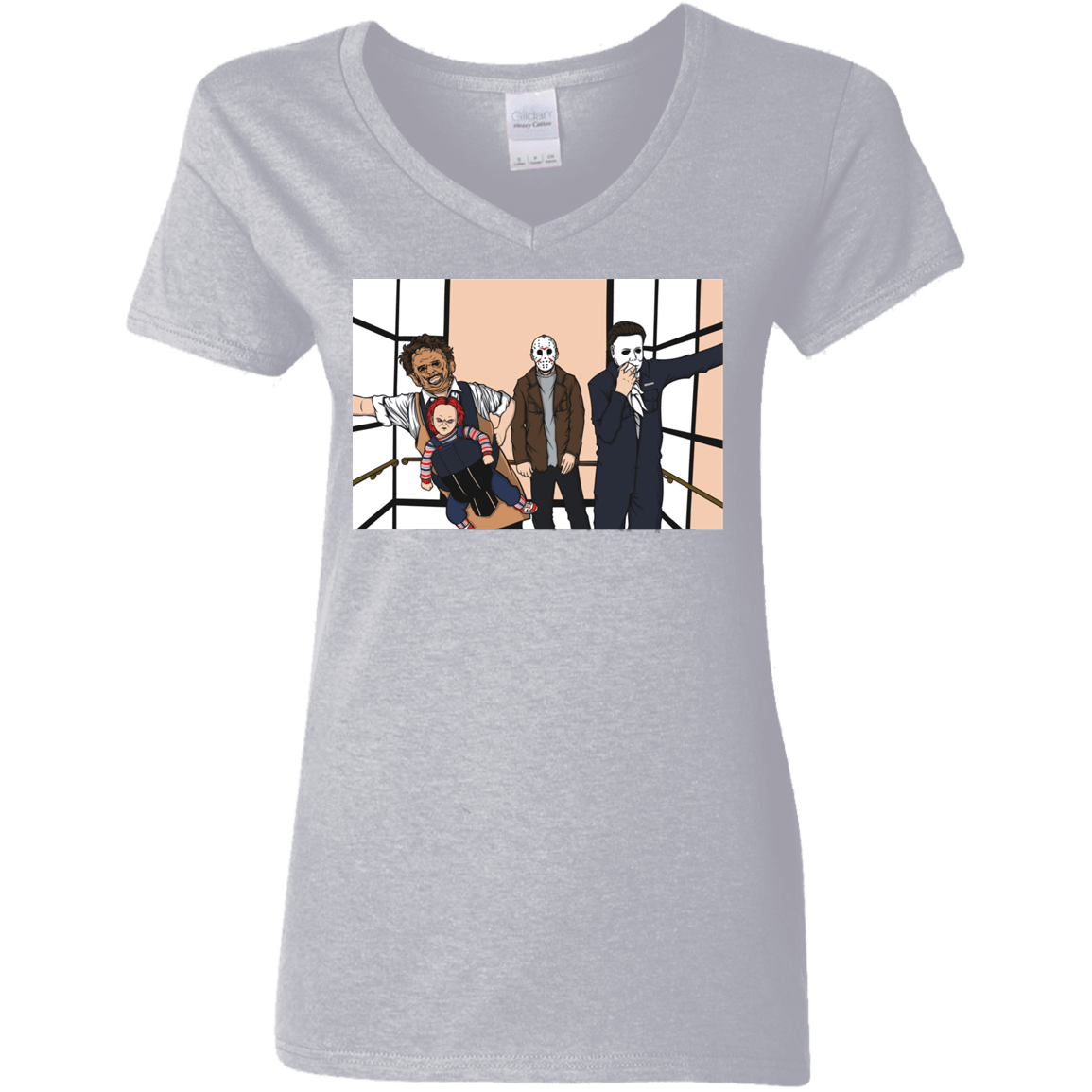 T-Shirts Sport Grey / S Horror Pack Women's V-Neck T-Shirt