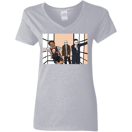 T-Shirts Sport Grey / S Horror Pack Women's V-Neck T-Shirt