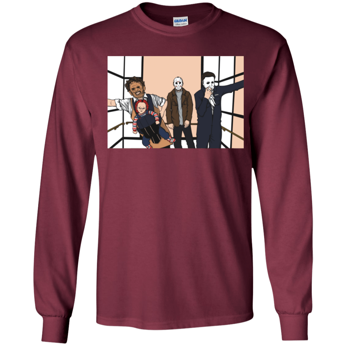 T-Shirts Maroon / YS Horror Pack Youth Long Sleeve T-Shirt
