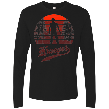 T-Shirts Black / Small Horror Sun Set Krueger Men's Premium Long Sleeve