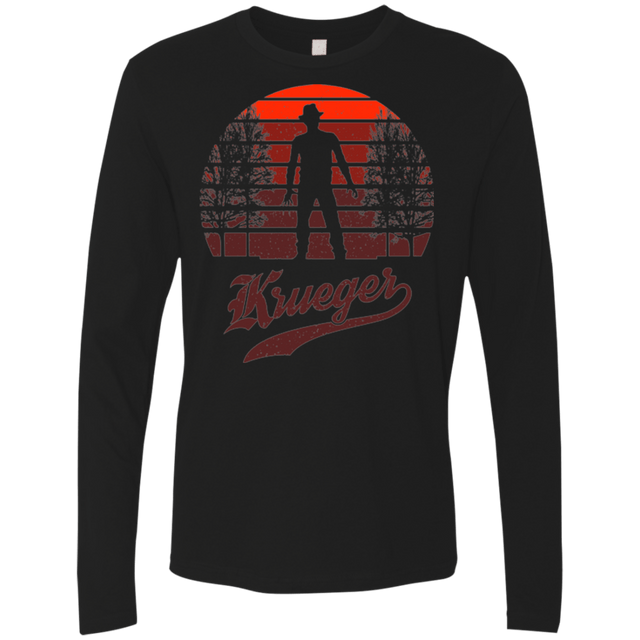 T-Shirts Black / Small Horror Sun Set Krueger Men's Premium Long Sleeve