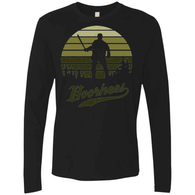 T-Shirts Black / Small Horror Sun Set Voorhees Men's Premium Long Sleeve