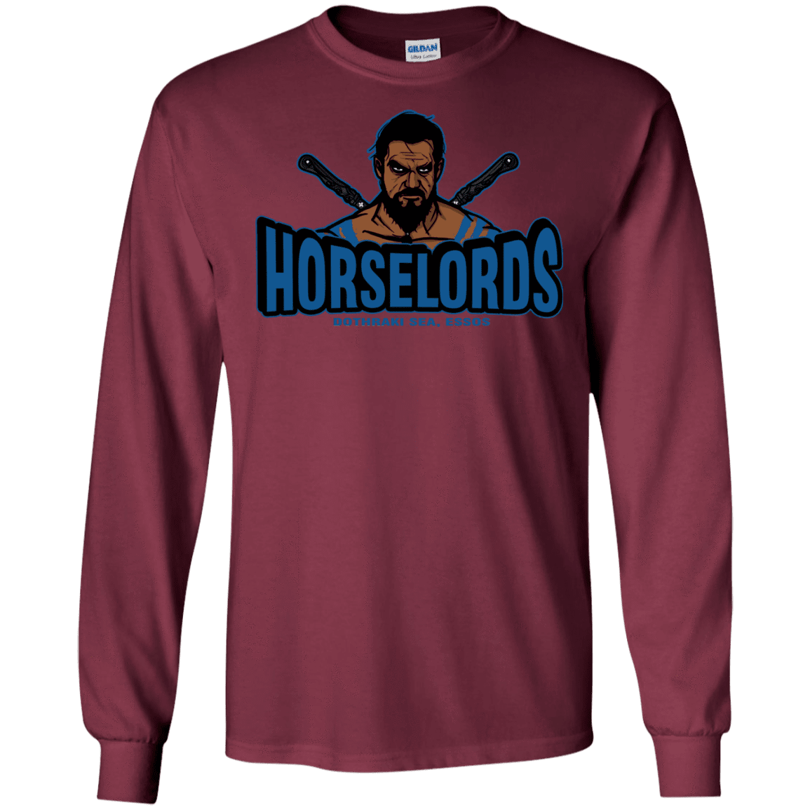 T-Shirts Maroon / S Horse Lords Men's Long Sleeve T-Shirt