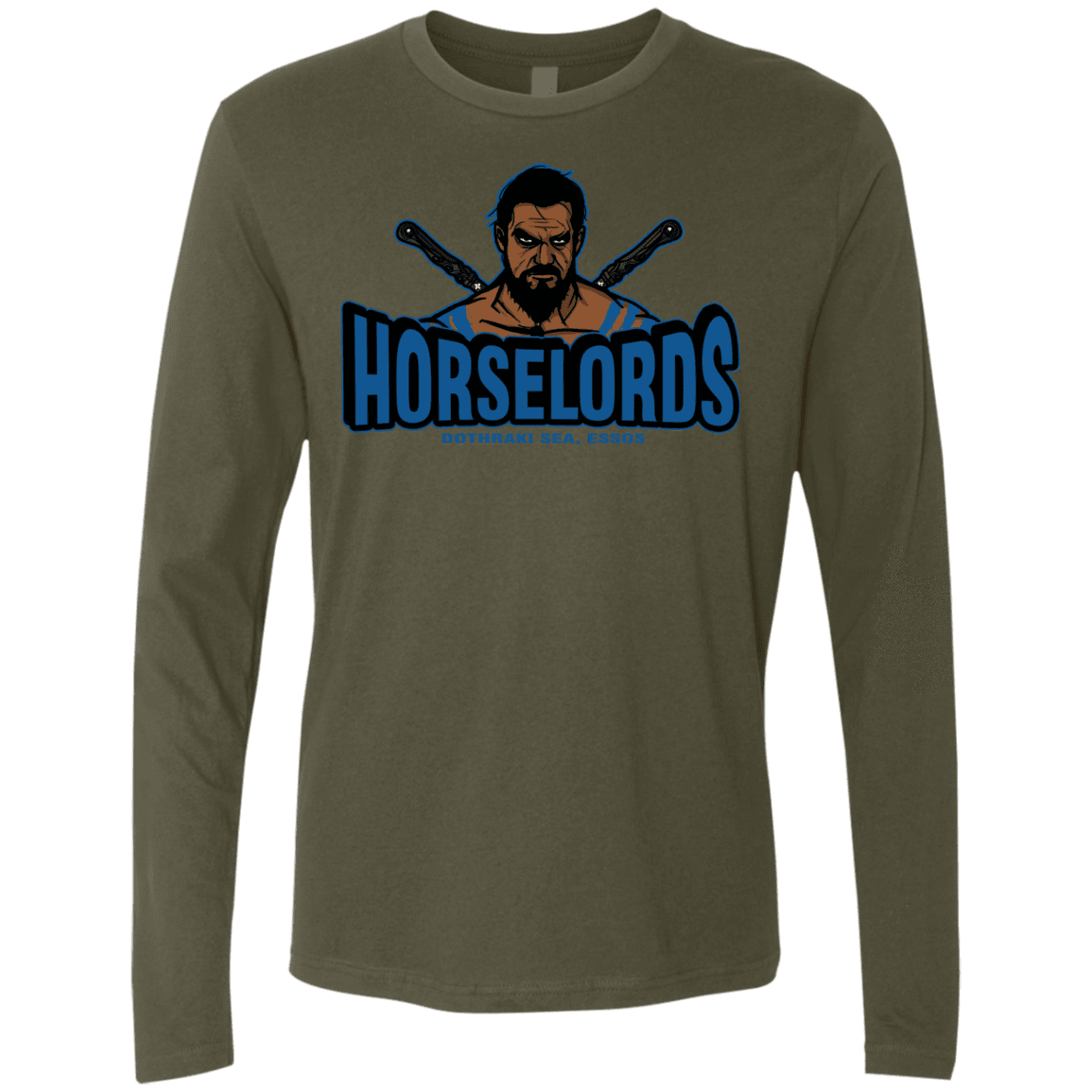 T-Shirts Military Green / S Horse Lords Men's Premium Long Sleeve