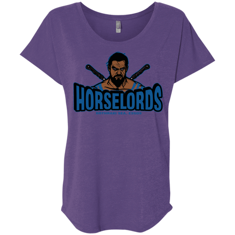 T-Shirts Purple Rush / X-Small Horse Lords Triblend Dolman Sleeve