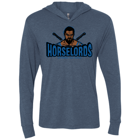 T-Shirts Indigo / X-Small Horse Lords Triblend Long Sleeve Hoodie Tee