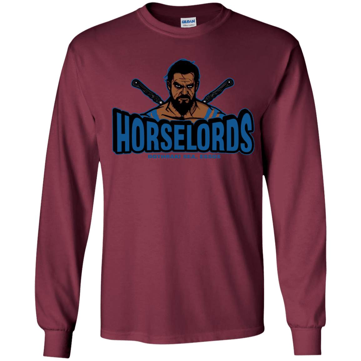 T-Shirts Maroon / YS Horse Lords Youth Long Sleeve T-Shirt
