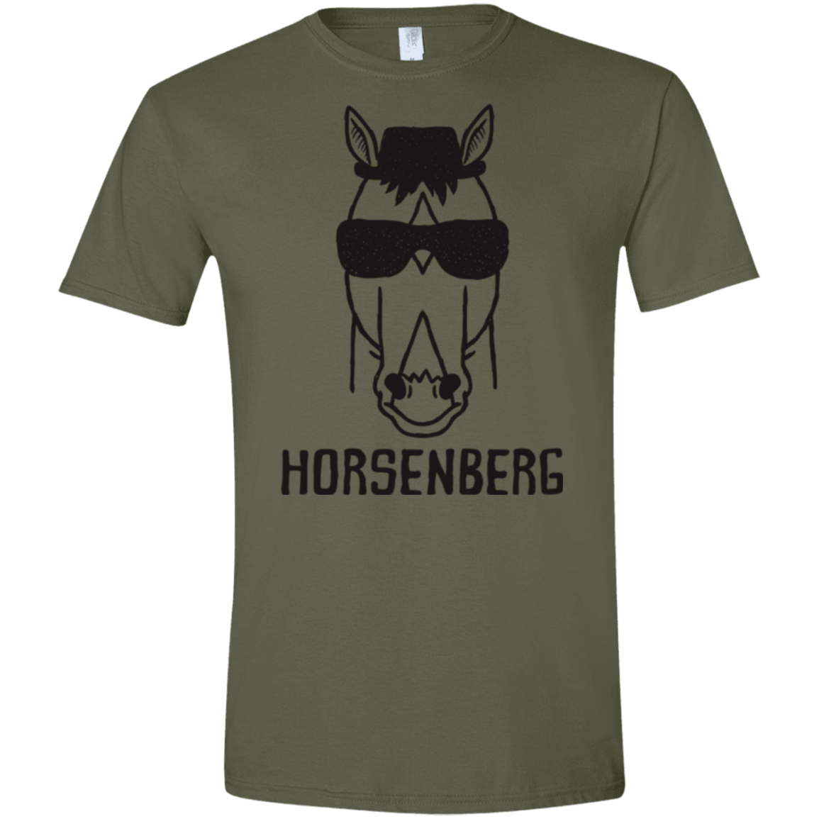 T-Shirts Military Green / S Horsenberg Men's Semi-Fitted Softstyle