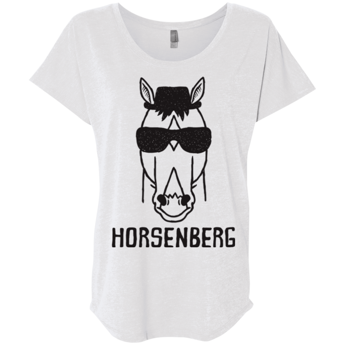 T-Shirts Heather White / X-Small Horsenberg Triblend Dolman Sleeve