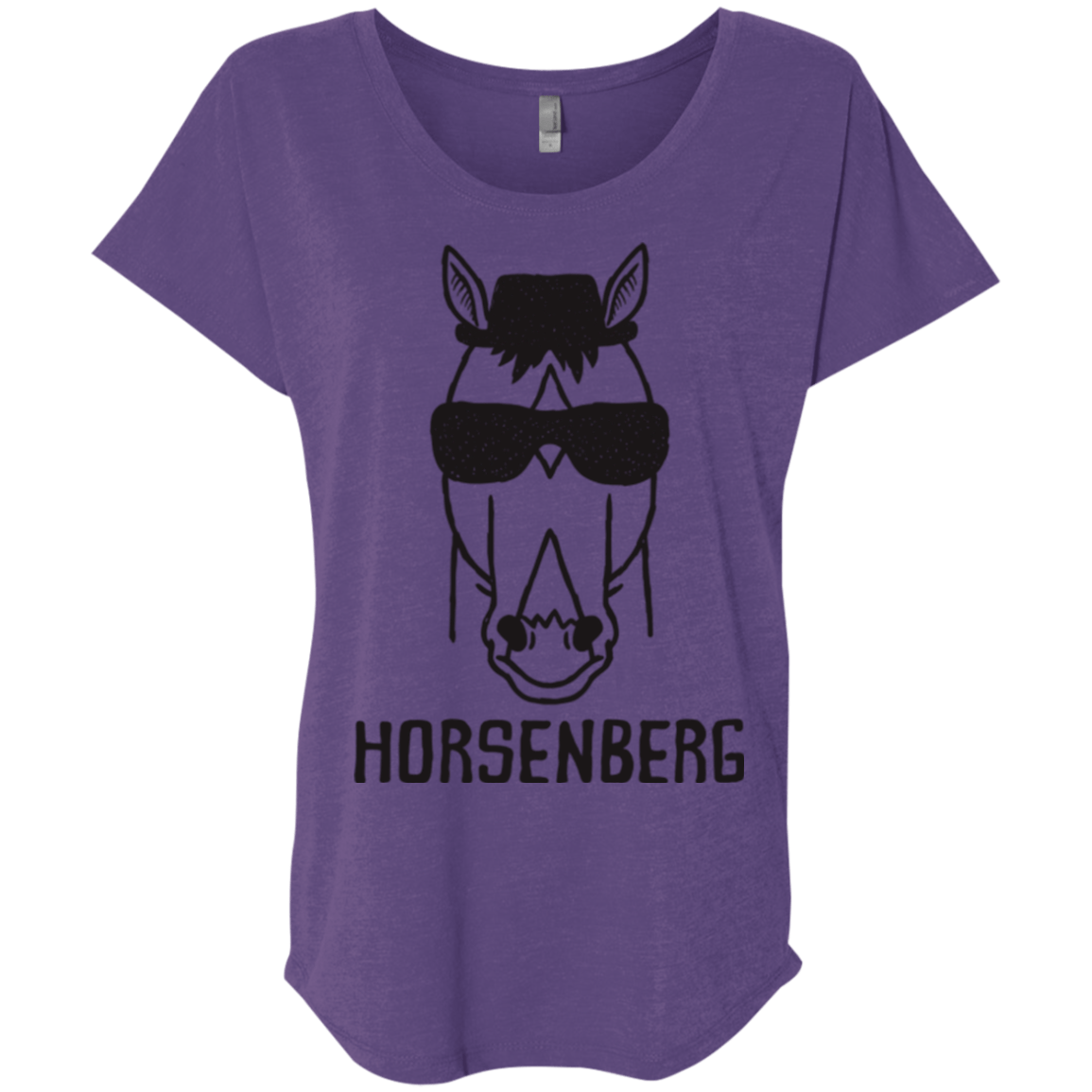 T-Shirts Purple Rush / X-Small Horsenberg Triblend Dolman Sleeve