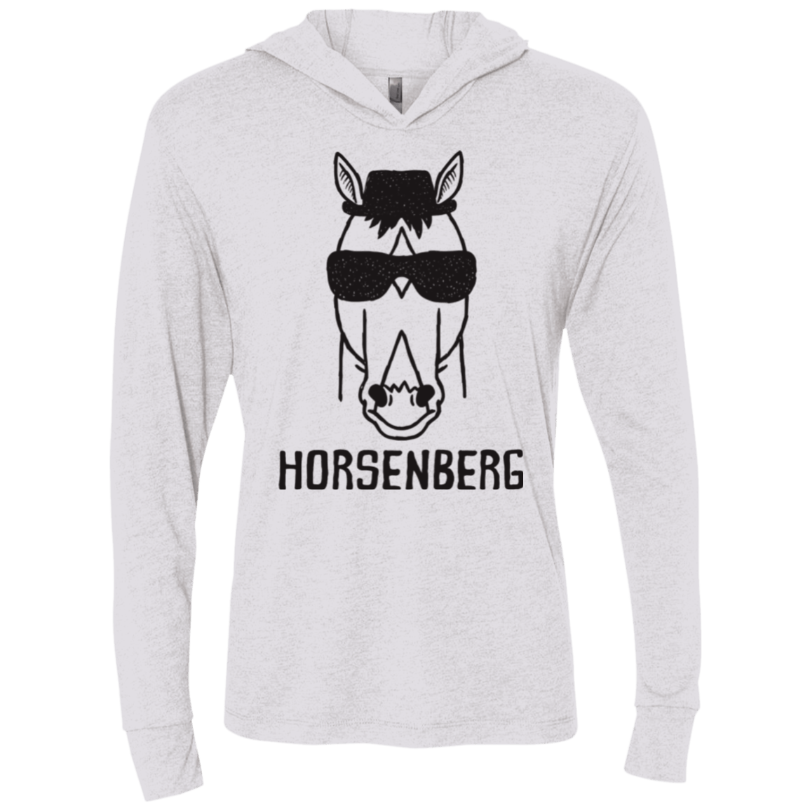 T-Shirts Heather White / X-Small Horsenberg Triblend Long Sleeve Hoodie Tee