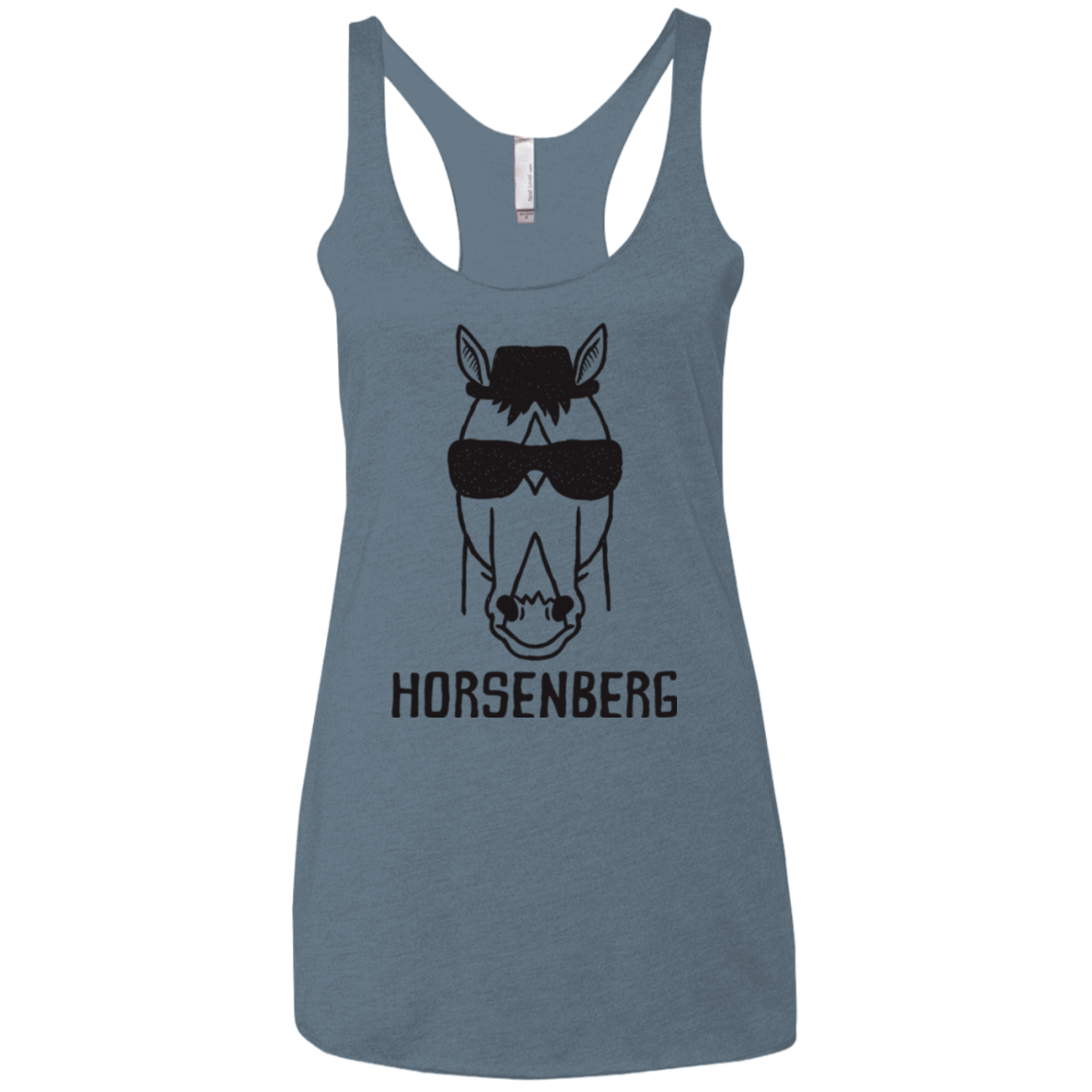 T-Shirts Indigo / X-Small Horsenberg Women's Triblend Racerback Tank