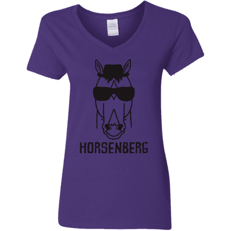 T-Shirts Purple / S Horsenberg Women's V-Neck T-Shirt