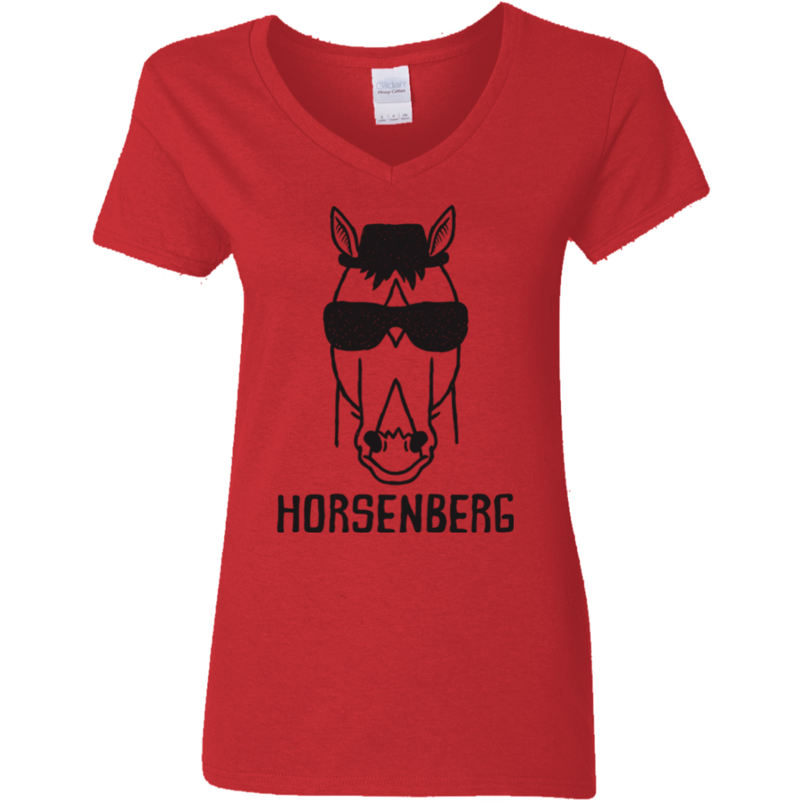 T-Shirts Red / S Horsenberg Women's V-Neck T-Shirt