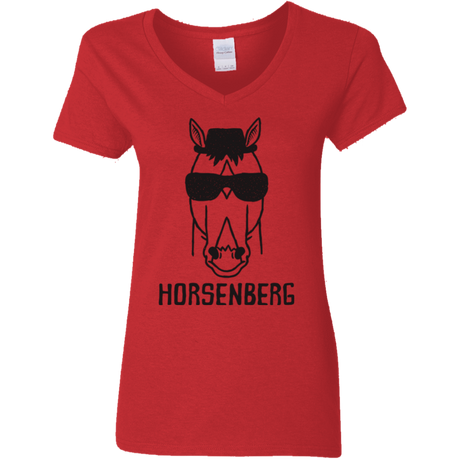 T-Shirts Red / S Horsenberg Women's V-Neck T-Shirt