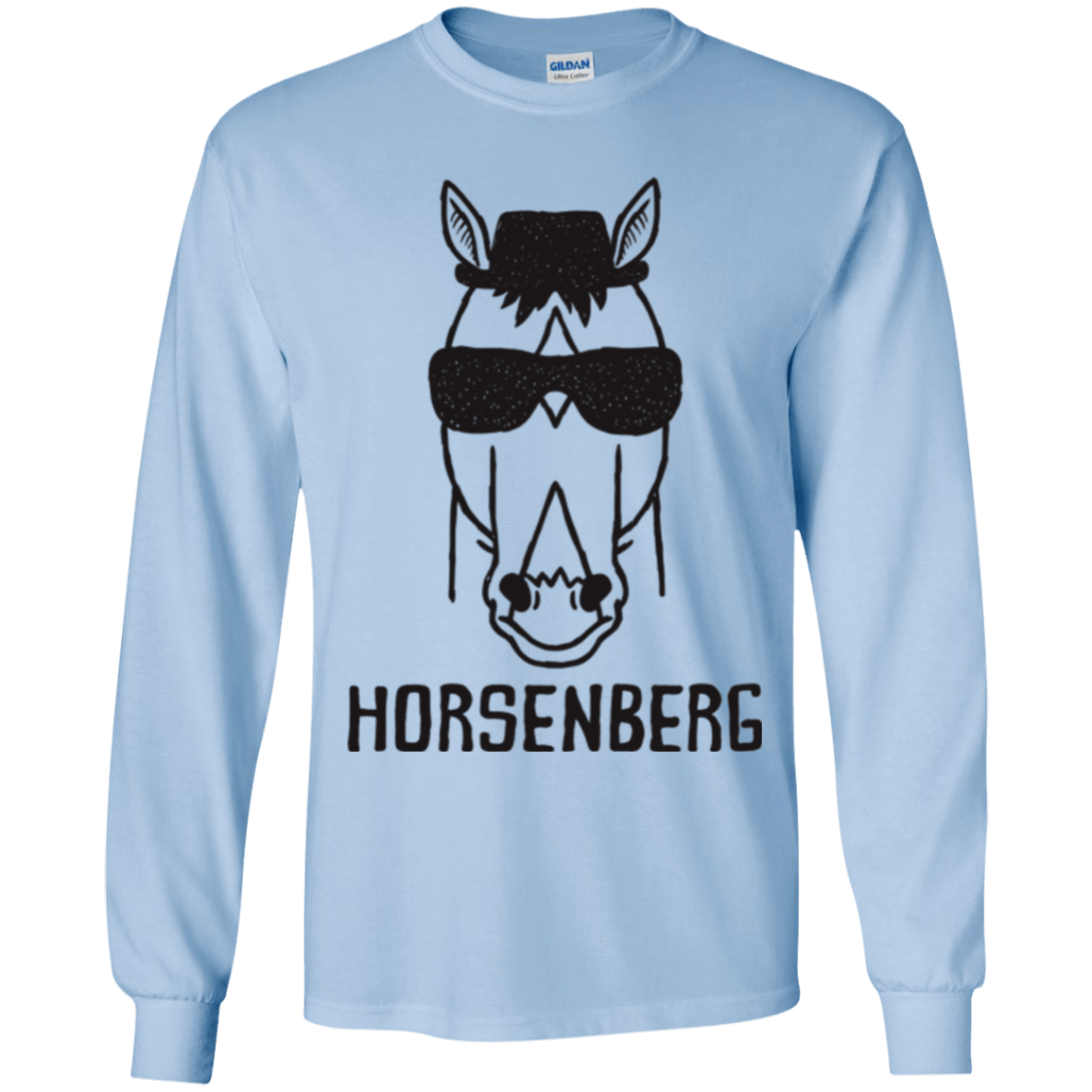 T-Shirts Light Blue / YS Horsenberg Youth Long Sleeve T-Shirt