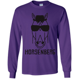 T-Shirts Purple / YS Horsenberg Youth Long Sleeve T-Shirt