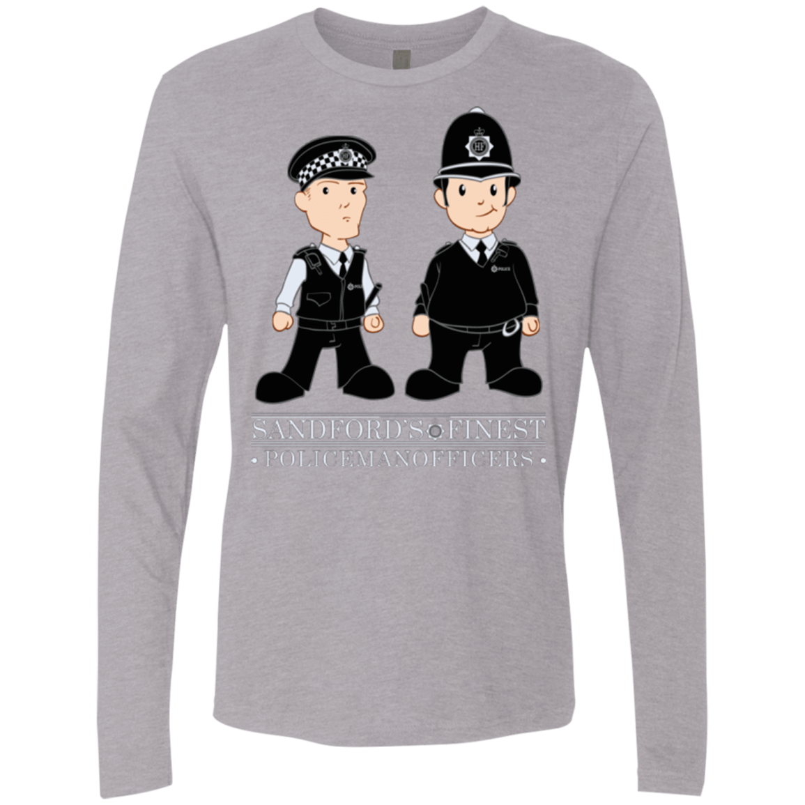 T-Shirts Heather Grey / Small Hot Fuzz Men's Premium Long Sleeve