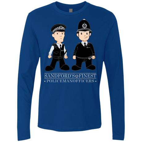 T-Shirts Royal / Small Hot Fuzz Men's Premium Long Sleeve