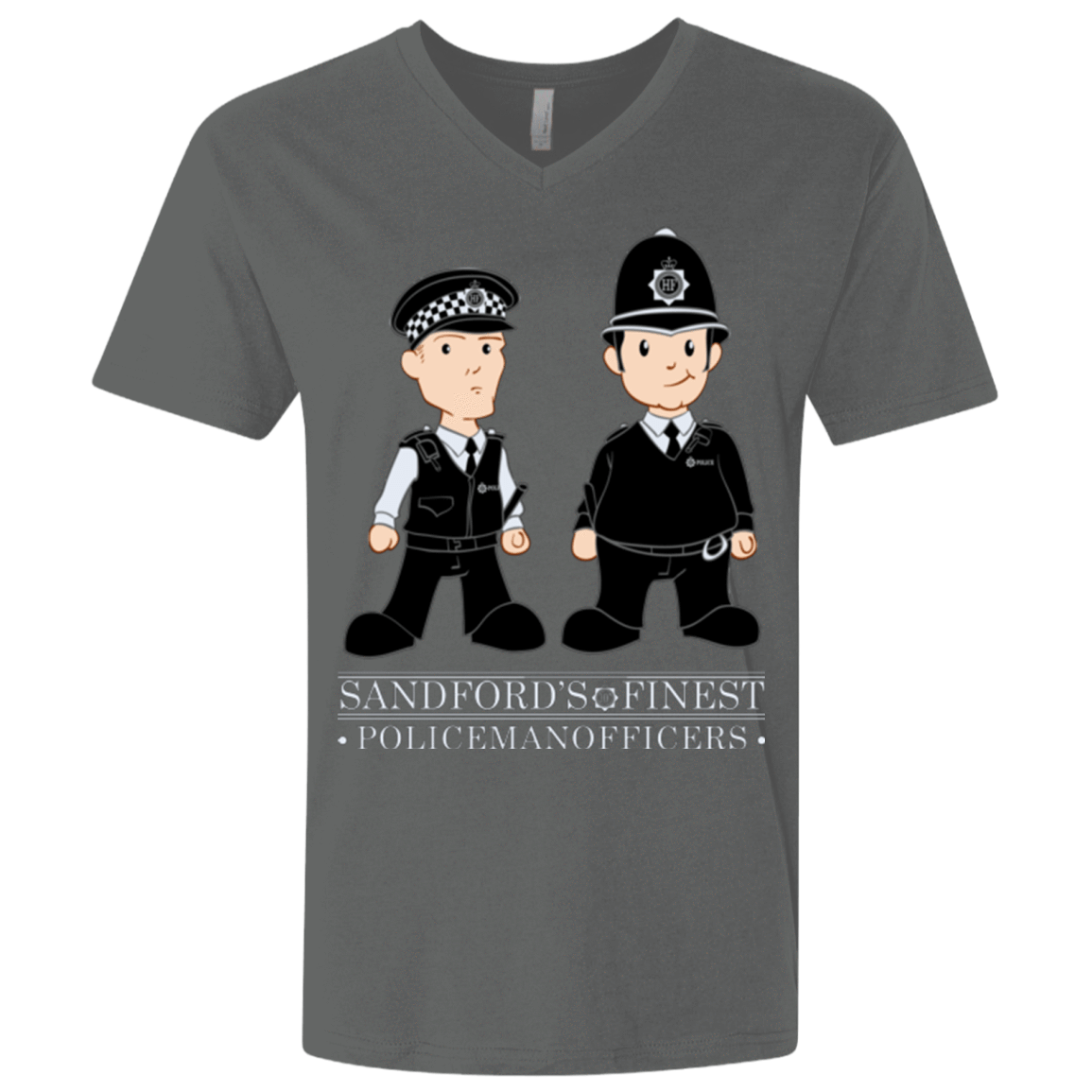 T-Shirts Heavy Metal / X-Small Hot Fuzz Men's Premium V-Neck