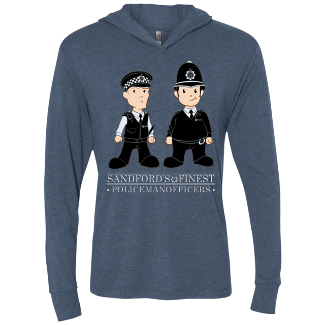 T-Shirts Indigo / X-Small Hot Fuzz Triblend Long Sleeve Hoodie Tee