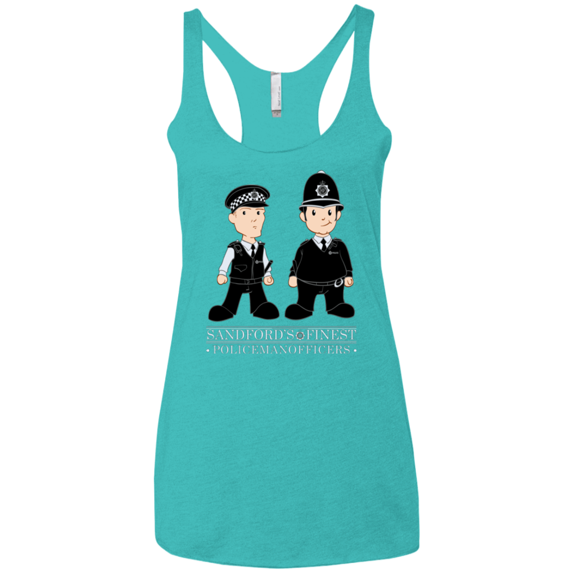 T-Shirts Tahiti Blue / X-Small Hot Fuzz Women's Triblend Racerback Tank