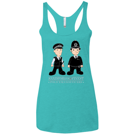 T-Shirts Tahiti Blue / X-Small Hot Fuzz Women's Triblend Racerback Tank