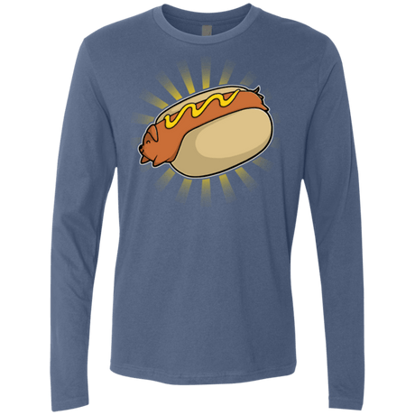 T-Shirts Indigo / Small Hotdog Men's Premium Long Sleeve