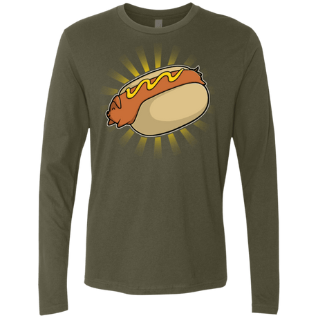T-Shirts Military Green / Small Hotdog Men's Premium Long Sleeve
