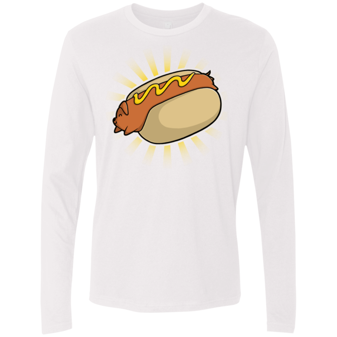 T-Shirts White / Small Hotdog Men's Premium Long Sleeve