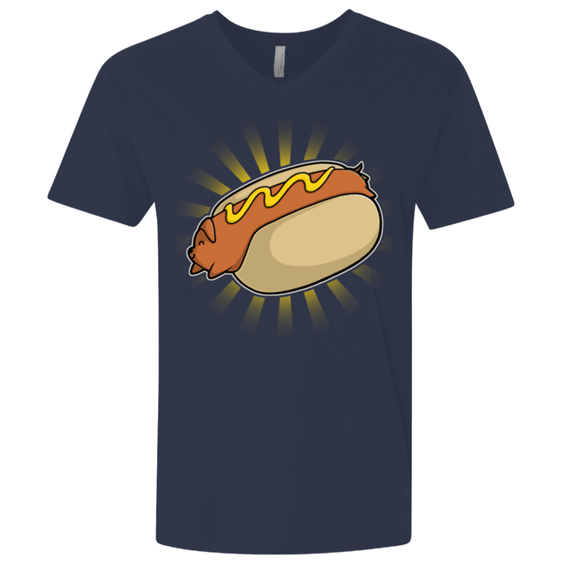 T-Shirts Midnight Navy / X-Small Hotdog Men's Premium V-Neck