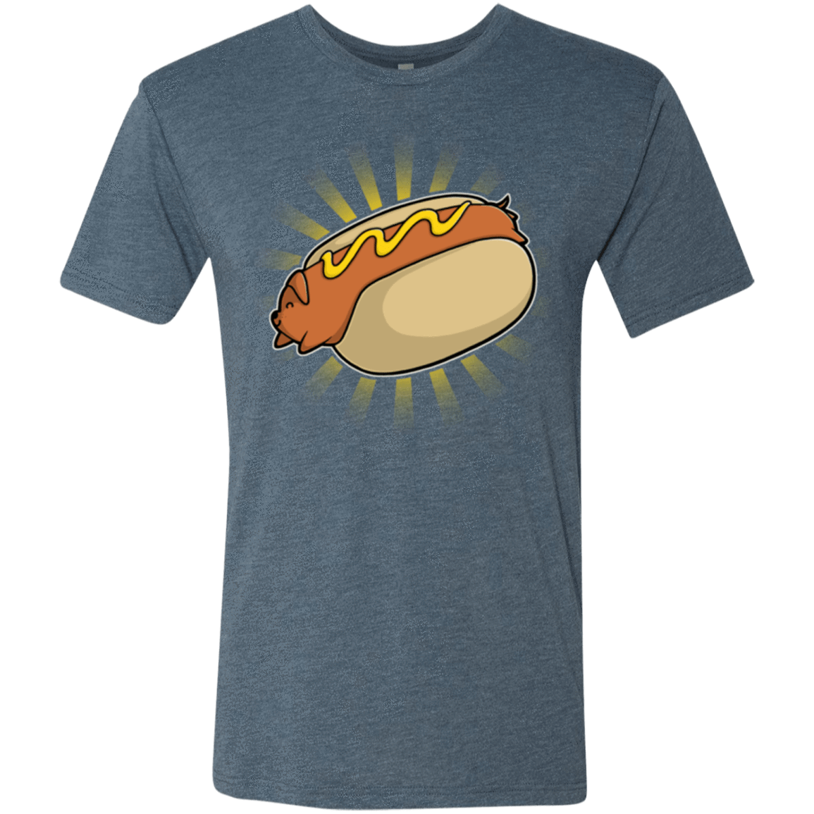 T-Shirts Indigo / Small Hotdog Men's Triblend T-Shirt