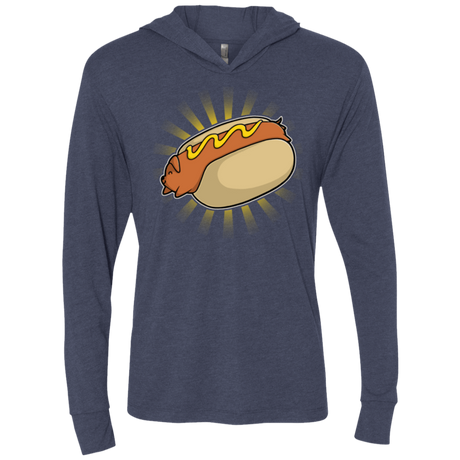 T-Shirts Vintage Navy / X-Small Hotdog Triblend Long Sleeve Hoodie Tee