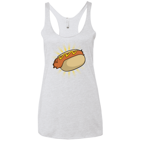 T-Shirts Heather White / X-Small Hotdog Women's Triblend Racerback Tank