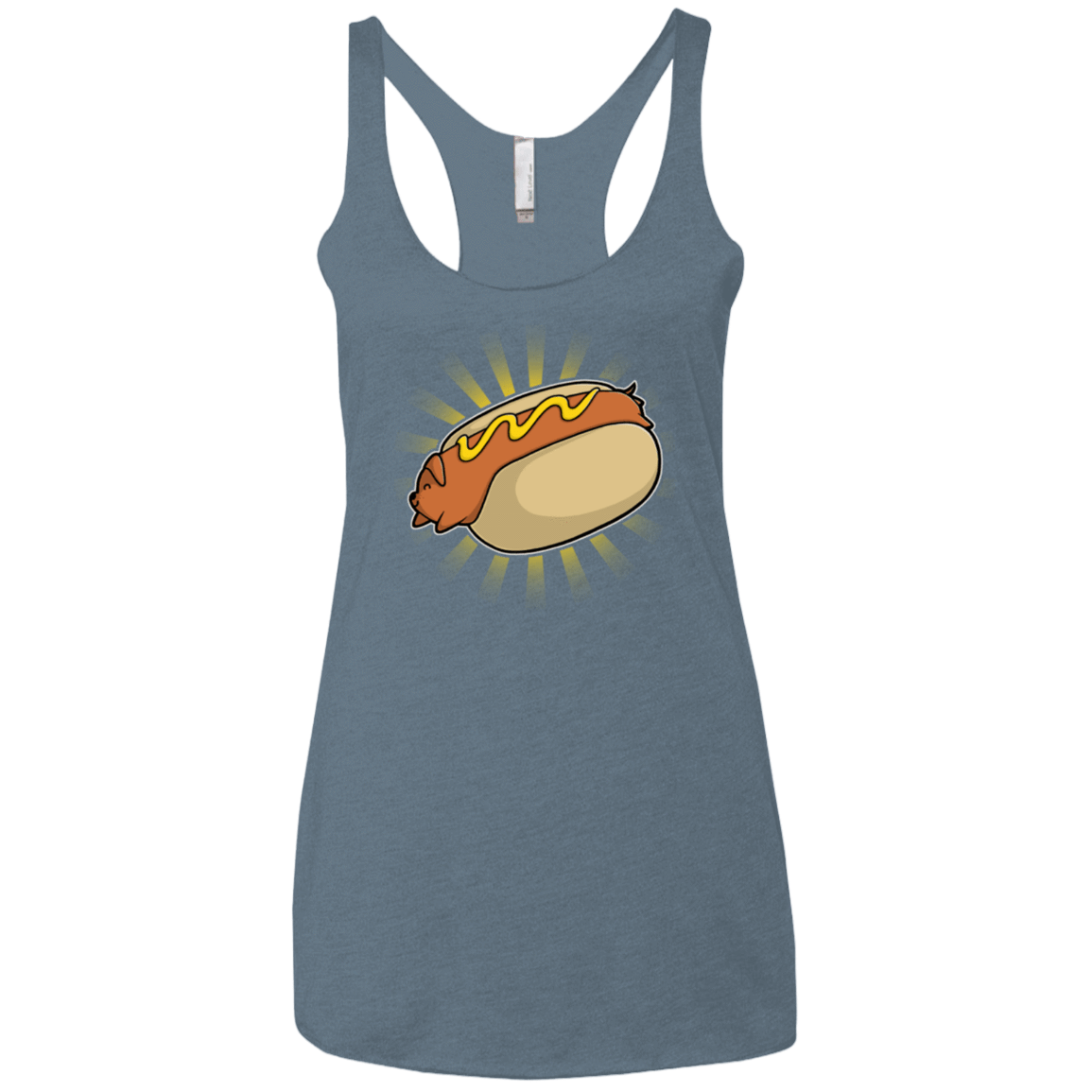 T-Shirts Indigo / X-Small Hotdog Women's Triblend Racerback Tank