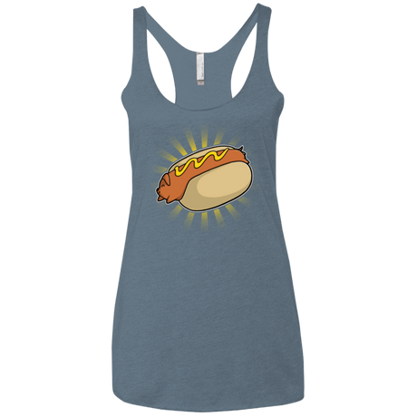 T-Shirts Indigo / X-Small Hotdog Women's Triblend Racerback Tank