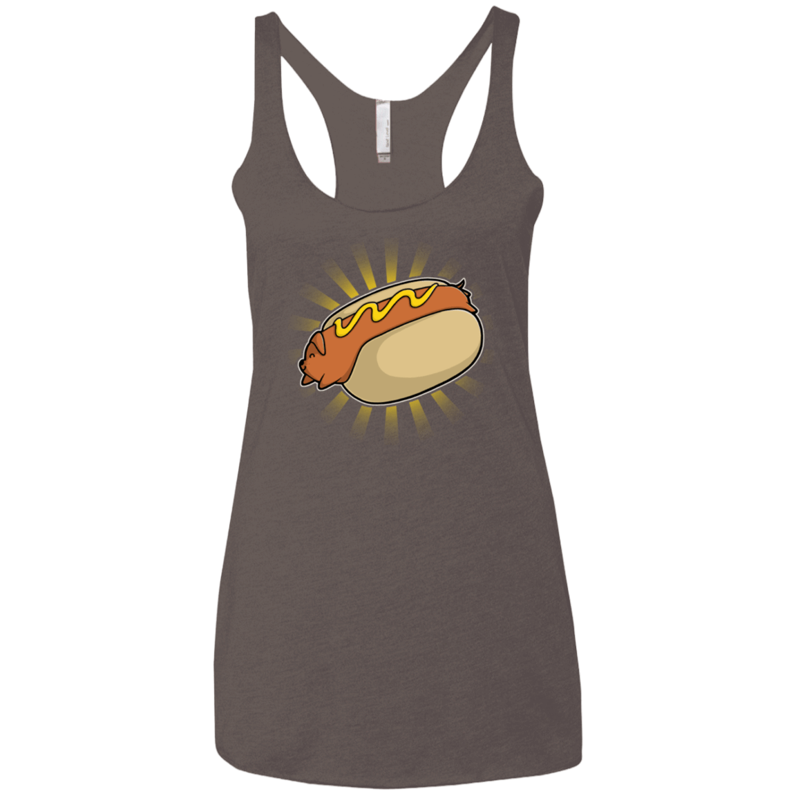 T-Shirts Macchiato / X-Small Hotdog Women's Triblend Racerback Tank