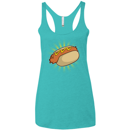 T-Shirts Tahiti Blue / X-Small Hotdog Women's Triblend Racerback Tank