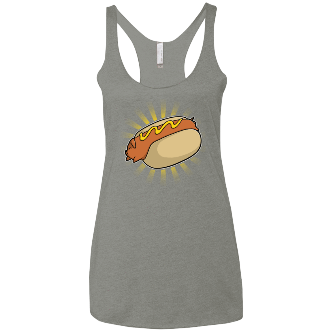 T-Shirts Venetian Grey / X-Small Hotdog Women's Triblend Racerback Tank