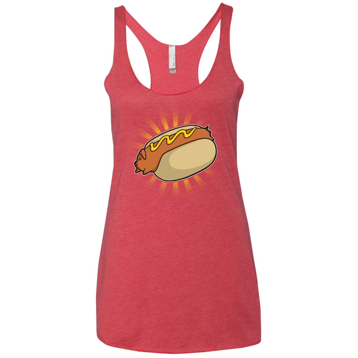 T-Shirts Vintage Red / X-Small Hotdog Women's Triblend Racerback Tank
