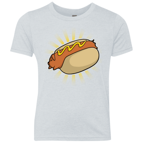 T-Shirts Heather White / YXS Hotdog Youth Triblend T-Shirt
