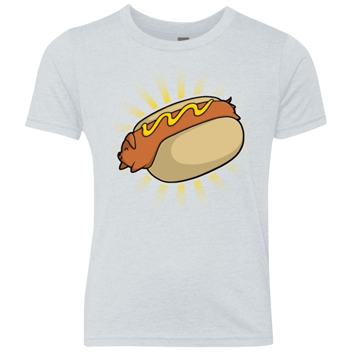 T-Shirts Heather White / YXS Hotdog Youth Triblend T-Shirt