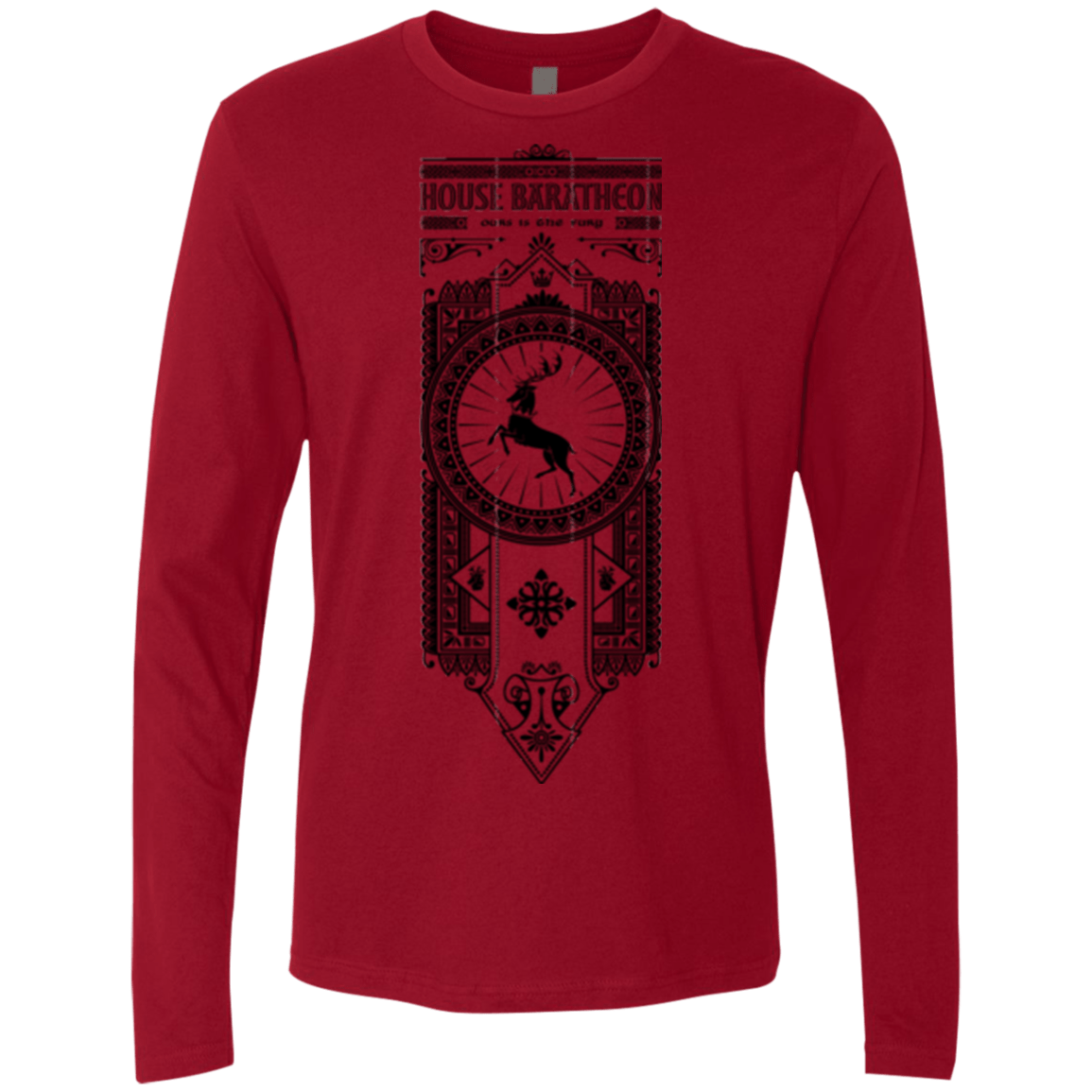 T-Shirts Cardinal / Small House Baratheon Men's Premium Long Sleeve