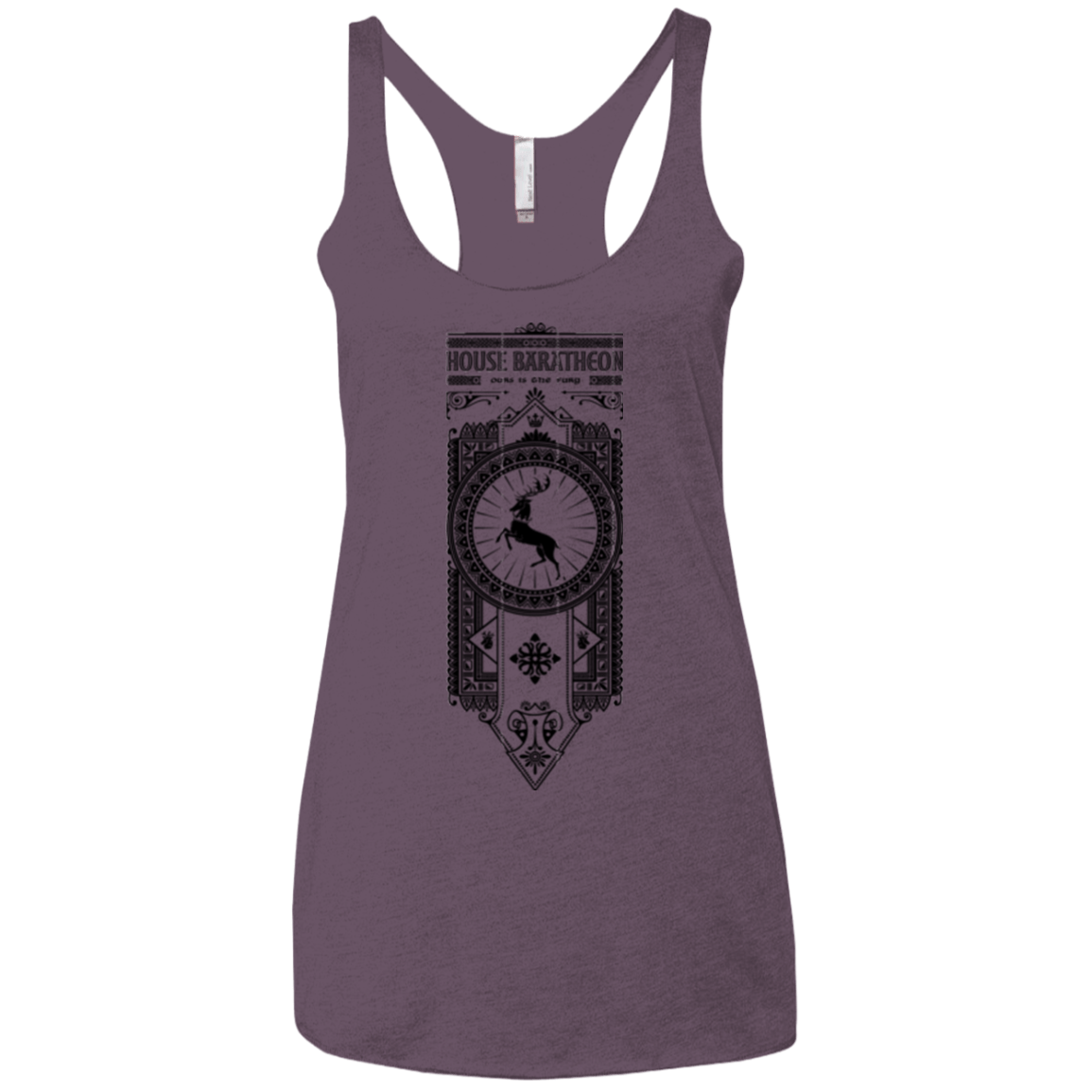T-Shirts Vintage Purple / X-Small House Baratheon Women's Triblend Racerback Tank