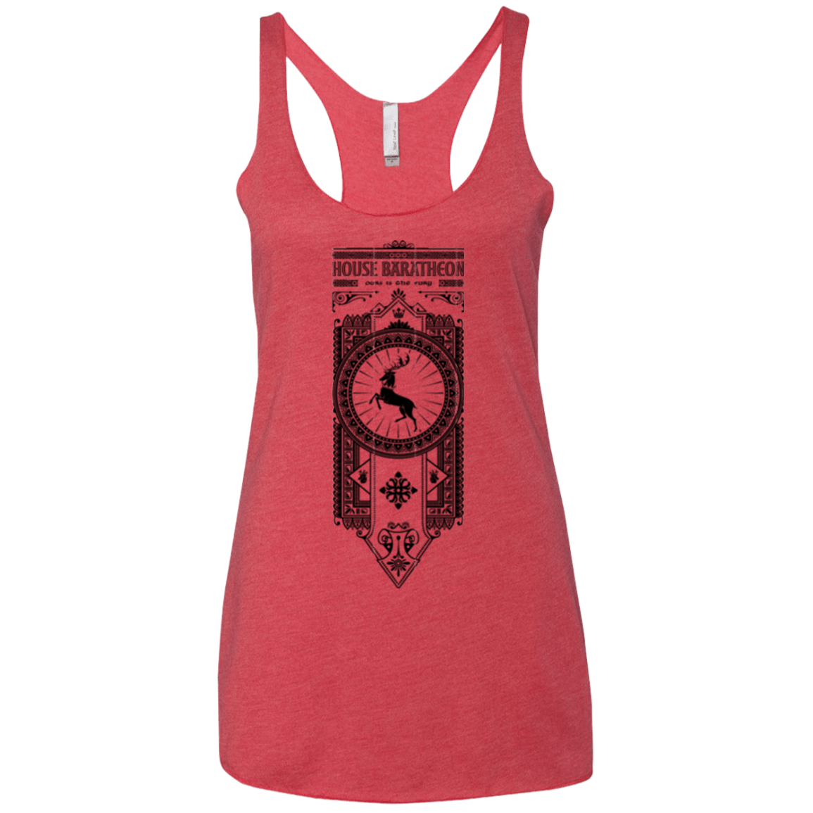 T-Shirts Vintage Red / X-Small House Baratheon Women's Triblend Racerback Tank