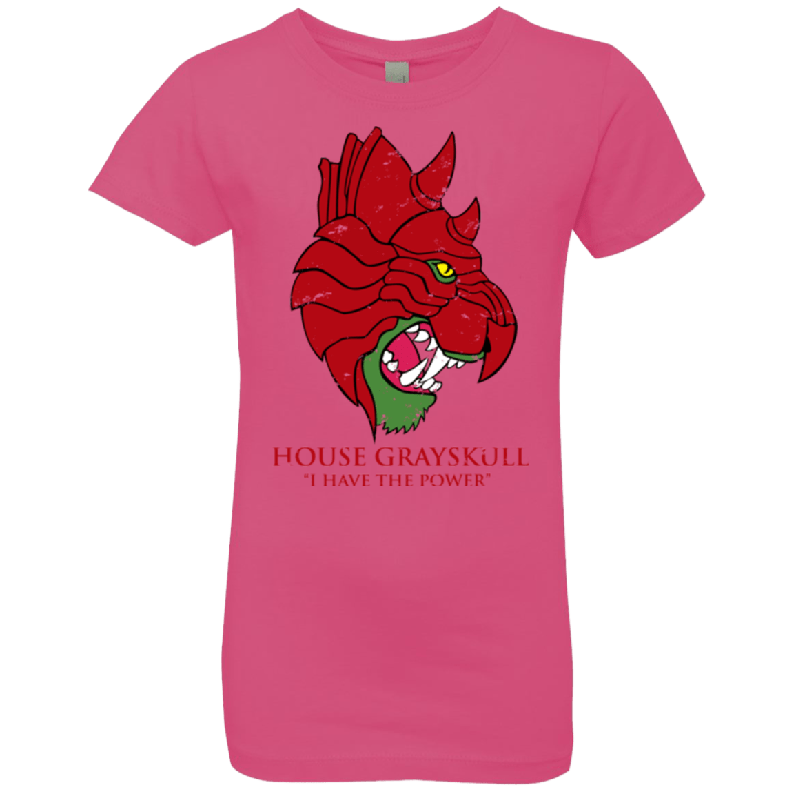 T-Shirts Hot Pink / YXS House GraySkull Girls Premium T-Shirt