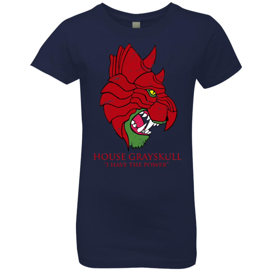 T-Shirts Midnight Navy / YXS House GraySkull Girls Premium T-Shirt