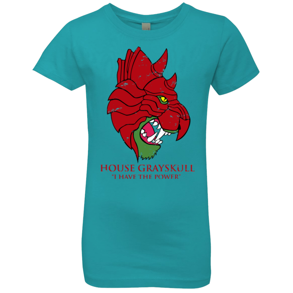 T-Shirts Tahiti Blue / YXS House GraySkull Girls Premium T-Shirt