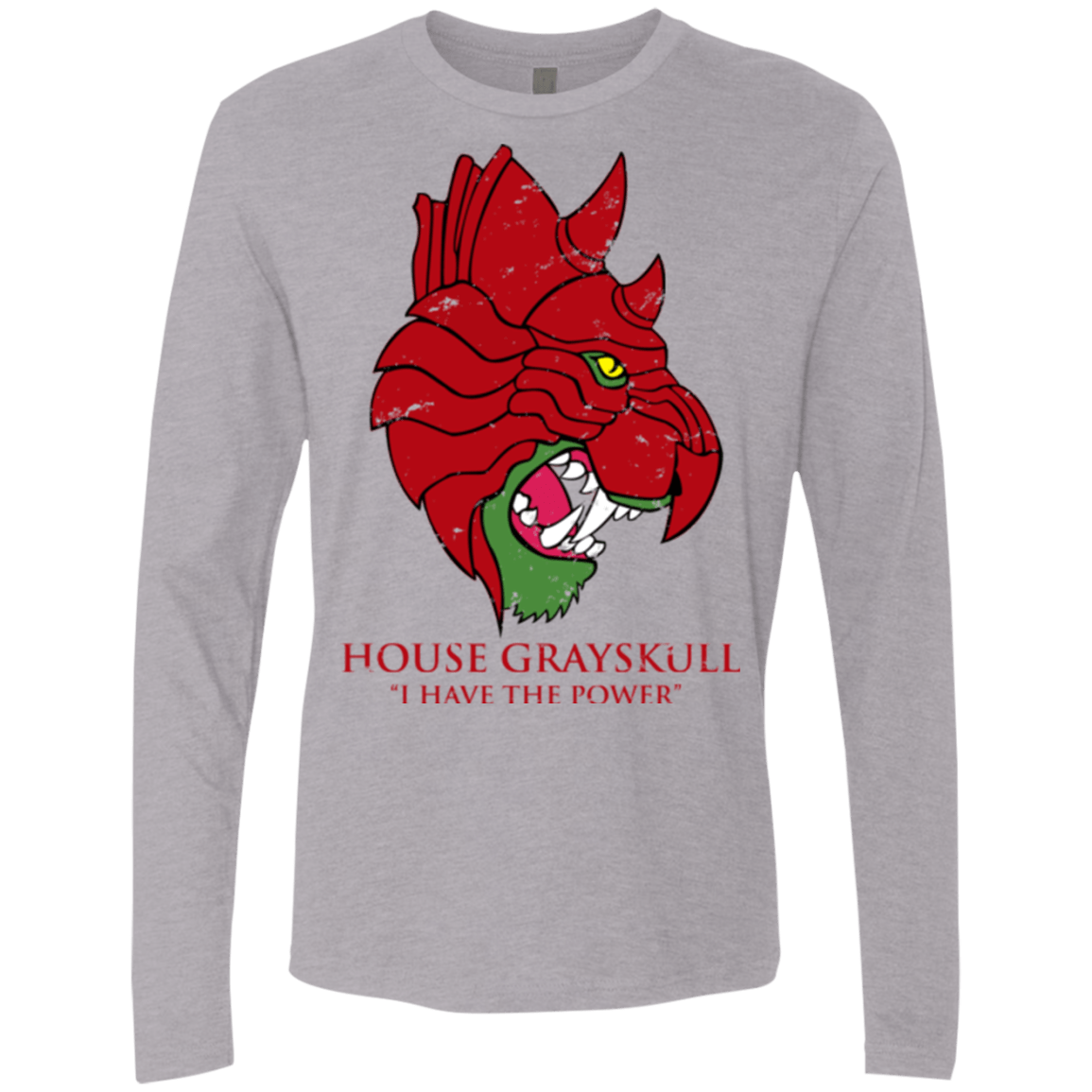 T-Shirts Heather Grey / Small House GraySkull Men's Premium Long Sleeve